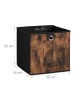 relaxdays 6 x Aufbewahrungsbox in Schwarz/ Braun - (B)30 x (H)30 x (T)30 cm