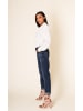 Nina Carter Boyfriend Denim Jeans Hose Stretch Weites Bein Baggy Relaxed in Dunkelblau