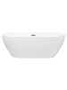 Beliani Freistehende Badewannen CARRERA in Weiß/Silber - (W) 75 x (H) 58 x (L) 160 cm