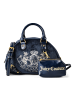 Juicy Couture Twig Narrative Velvet Handtasche 29 cm in blue depths