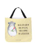 Mr. & Mrs. Panda Tote Bag Chinchilla Blume mit Spruch in Gelb Pastell