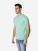 KOROSHI Basic baumwolle henley t-shirt in grun