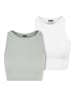 Urban Classics Tanks & Camis in frostmint+white