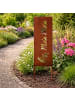 relaxdays Edelrost-Gartendeko "Moin Moin" in Braun - 85 x 28 cm