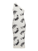 ebeeza Damen Kleid in WOLLWEISS SCHWARZ