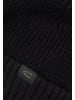 Camel Active Winddichte Strickmütze mit Umschlag in Schwarz