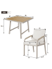 ABRIHOME Gartenmöbel Set in Khaki Beige 5-tlg mit Tisch 4 Stühlen Seildesign