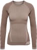 Hummel Hummel T-Shirt L/S Hmlte Multisport Damen Schnelltrocknend Nahtlosen in CHATEAU GRAY/DRIFTWOOD MELANGE