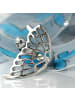 Gallay Ring 31x18mm halber Schmetterlingsflügel mit 1 Glasstein rhodiniert Ringgröße 54 in silber