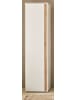 Furn.Design Schuhschrank weiß, Eiche Wotan 50 x 200 cm, Flurschrank mit 10 Fächern