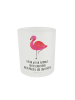 Mr. & Mrs. Panda Kerzenhalter Flamingo Classic mit Spruch in Transparent
