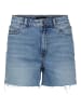 Vero Moda Kurze Denim Jeans Shorts mit Fransen VMBRENDA in Blau