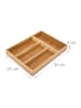 relaxdays Besteckkasten in Natur - (B)25 x (H)4 x (T)34 cm