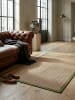 KADIMA DESIGN Jute-Teppich Naturfaser TRENT Geometrisch Boho Wohnzimmer in Braun-Grün