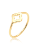 Elli Ring 925 Sterling Silber Kleeblatt in Gold