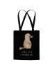 Mr. & Mrs. Panda tote bag Schnabeltier Mut mit Spruch in Schwarz