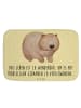 Mr. & Mrs. Panda Badematte Wombat mit Spruch in Gelb Pastell