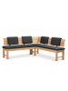 58 aufm Kessel ECKBANKGRUPPE Modern Dyan 2 für 7 Personen Massivholz Wildeiche/Grau