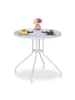 relaxdays Gartentisch in Weiß - (H)74 x Ø 80 cm