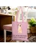Mr. & Mrs. Panda Shopping Tasche Plumplori Glücklich mit Spruch in Rosa Pastell