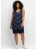sheego Tanktop in tiefblau-gestreift