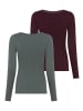 Kangaroos Langarmshirt in bordeaux+salbei