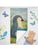 Mr. & Mrs. Panda Badehandtuch Pinguin Buch Design ohne Spruch in Eisblau