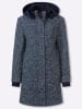 Heine Longjacke in marine-rauchblau-gemustert