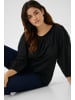 KAFFE curve Langarm-Bluse KCrory Regular fit in Black Deep
