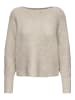ONLY Lockerer Strickpullover Stretch Sweater Langarm ONLDANIELLA in Beige
