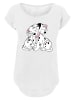 F4NT4STIC Long Cut T-Shirt 101 Dalmatiner Puppy Love in weiß