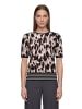 Betty Barclay Strickpullover kurzarm in Beige/Schwarz