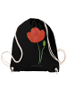 Mr. & Mrs. Panda Sportbeutel Blume Mohnblume ohne Spruch in Schwarz