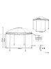 Beliani Pavillon SAFARA in Beige/Schwarz - (W) 368 x (H) 275 x (L) 368 cm