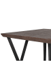 Beliani Esszimmertisch BRAVO in Braun/Schwarz - (W) 70 x (H) 75 x (L) 70 cm