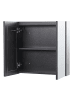 Beliani Bad-Spiegelschrank CHABUNCO in Schwarz/Silber - (W) 60 x (H) 60 x (L) 14 cm