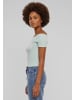 Urban Classics Urban Classics Damen Ladies Organic Off Shoulder Rib Tee in frostmint