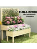 Outsunny Hochbeet mit Rankgitter,108cm x 62cm x 120cm,natur