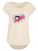 F4NT4STIC Long Cut T-Shirt Betty Boop Purple Stars And Dots in Whitesand