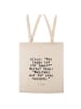 Mr. & Mrs. Panda Schultertasche AliZeichen: "Wie lange ist... mit Spruch in Creme