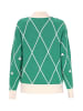 Swirly Women Sweater in Dark Green
