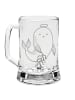 Mr. & Mrs. Panda Bierkrug Glas Sternzeichen Jungfrau ohne Spruch in Transparent