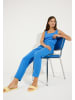 More & More figurbetontes Top, eckiger Ausschnitt in blue