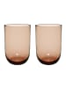 like. by Villeroy & Boch 2er Set Longdrinkbecher Like Glass 385 ml in Clay