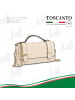 Toscanto Leder Handtasche Toscanto Tasche beige ca. 19cm