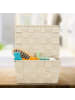 relaxdays 4 x Aufbewahrungskorb in Beige - (B)19,5x (H)10,5 x (T)14,5 cm