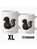 Mr. & Mrs. Panda Teetasse Stinktier Blume ohne Spruch in Weiß