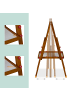 relaxdays Kinderstandtafel in Braun - (B)39 x (H)65-77 x (T)44,5 cm