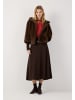 More & More superweiche, kurze Kunstfelljacke in espresso brown