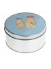 Mr. & Mrs. Panda Blechdose Bären mit Blumenkranz ohne Spruch in Blau Pastell